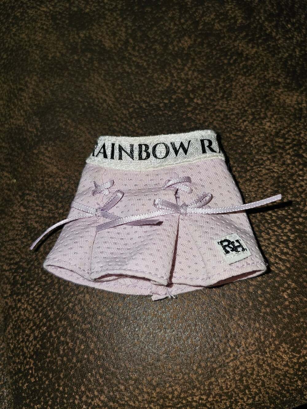 Rainbow High Doll Pink Cheer Skirt with Bows and Logo Waistband